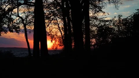 St-Lawrence River Flowing Western Shore of Montreal Island Cap St-Jacques Shore Stock Footage 85042359