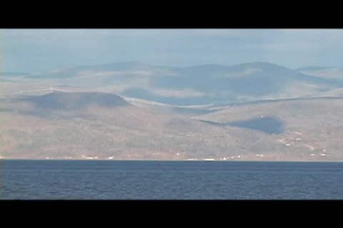 St. Lawrence River from St. Jean de Port Joli Video stock 549145
