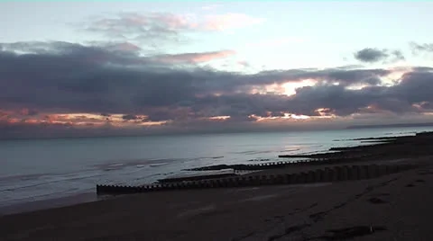 St Leonards Beach at Dusk.mp4 Video stock 23188405