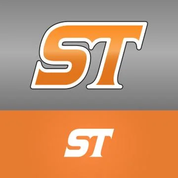 ST letter vector logo design Stock Illustration