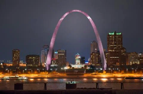 St. louis arch breast cancer awareness Stock Photos