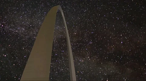 St. Louis Arch Night Time Lapse Video stock 47875745