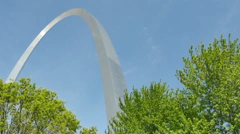 St. Louis Arch Trees 4K UHD 스톡 동영상 52355449