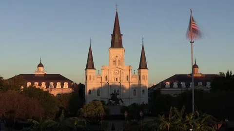 St Louis Cathedral Time Lapse Stock Footage 81587883