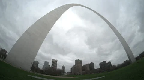 St Louis Gateway Arch Timelapse Stock Footage 24755252