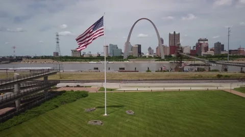 Flag of Saint Louis City of Missouri in United States of America