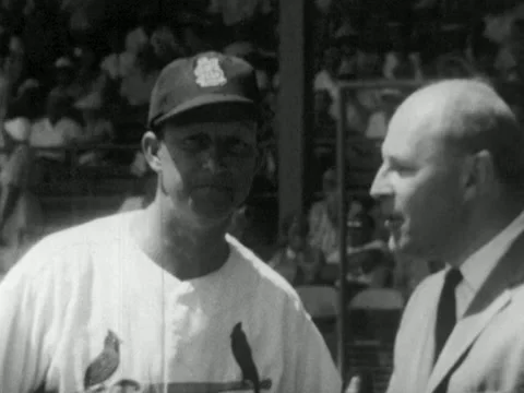 St. Louis, MO - 4/17/61: Stan Musial on the '61 season Stock Footage 232160451