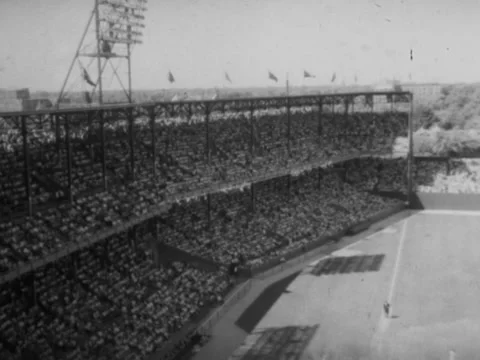 St. Louis, MO - 7/7/57: Crowd at Busch Stadium Stock Footage 233121093