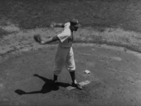 St. Louis, MO - 7/9/57: Mickey Mantle singles in All-Star Game Stock Footage 232162354