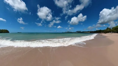 St Lucia Beach - Pointe Seraphine Stock Footage 302011878
