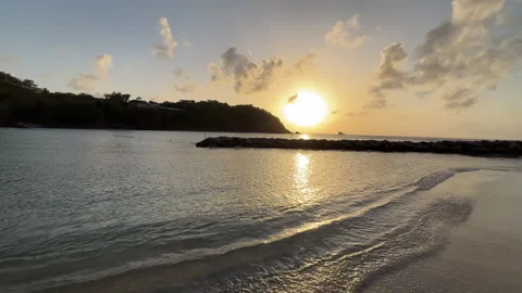 St Lucia Beach Sunset Stock Footage 270974894