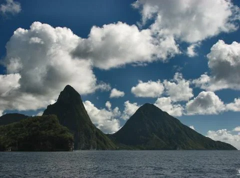 St Lucia Pitons Stock Photos