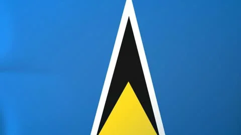 St Lucia Waving Flag Stock Footage 10762631