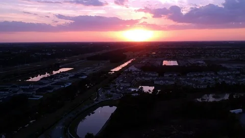 St lucie sunset down Stock Footage 88480289