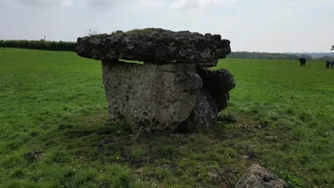 St. Lythan's Dolmen, 4K Close-Up Stunning Drone Clip, South Wales Stock Footage 278222710