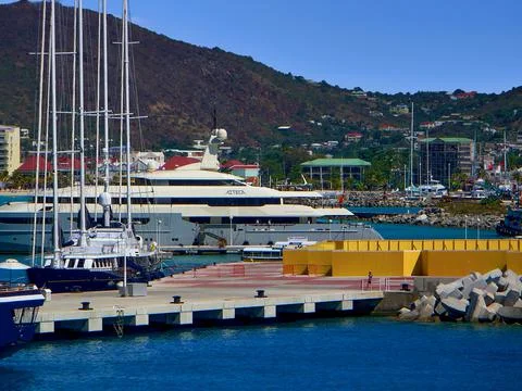 St. Maarten Harbor Stock Photos