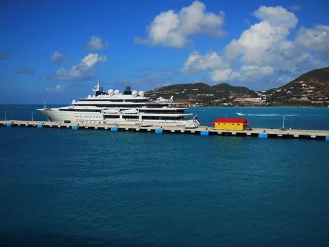 St. Maarten Pier Foto stock