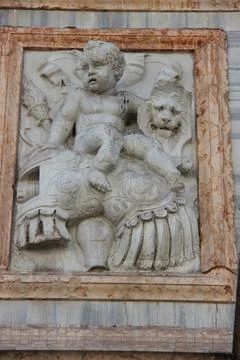 St Mark square San Marco Venice Italy outside church figurines pictures Stock Photos