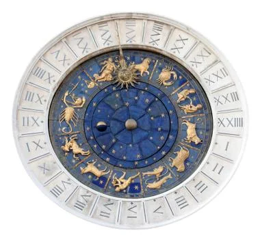 St Marks Astronomical Clock Isolated Stock Photos
