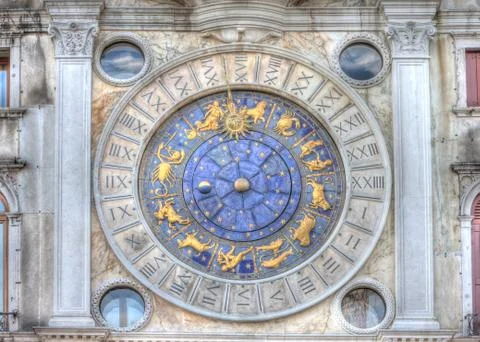 St Marks Astronomical Clock Stock Photos