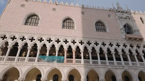 St Mark's Basilica and Doge's Palace in Venice Stock-Footage 343339803
