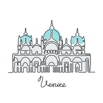 St Marks Basilica, Venice vector illustration Stock Illustration