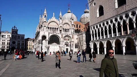 St. Mark's Cathedral in Venice Italy Stock Footage 267884853