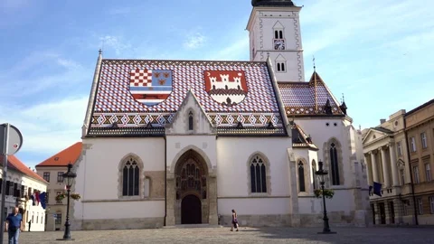 St. Mark's Church Zagreb Video stock 79754653