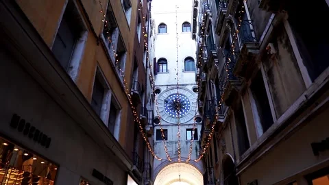 St. Mark's Clock Tower in Venice Italy Stock Footage 273998667