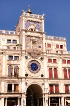 St Mark's Clocktower, also Torre dell'Orologio in Venice, Italy Stock Photos