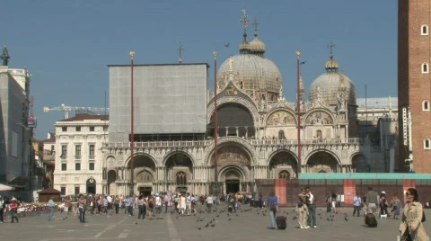 St. Mark's Square / Piazza San Marco in Venice, Italy Stock Footage 716474