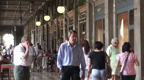 St Mark's Square Shops Stock Footage 1059391