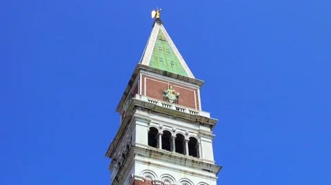 St Mark's Square  tower venice Stock Footage 40136354