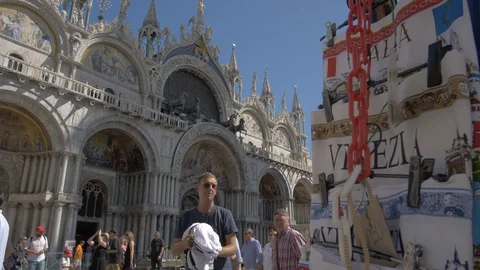 St Mark's Square, Venice, Veneto, Italy, Europe Stock Footage 124933421