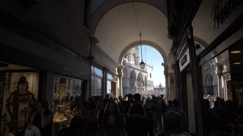 St Mark's Square, Venice, Veneto, Italy, Europe Stock Footage 124933605