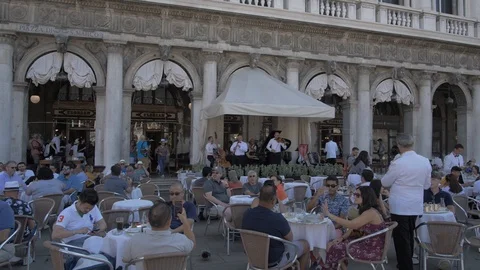 St Mark's Square, Venice, Veneto, Italy, Europe Stock Footage 124933706