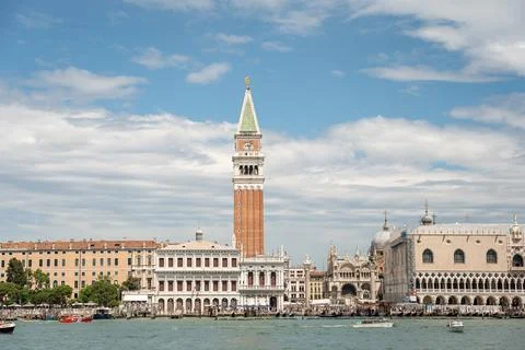 St Marks Square view from a lagoon, Venice, Italy Stock Photos