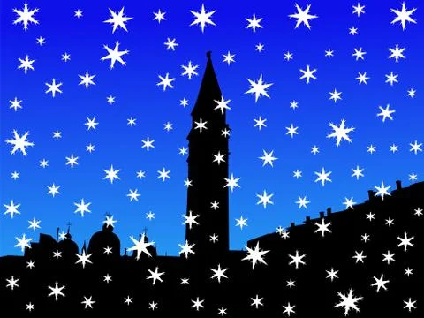 St marks square in winter Stock Illustration