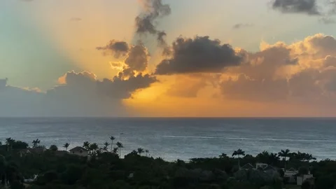 St martin plum beach Stock Footage 167928396