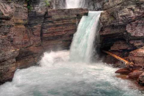 St. Mary Falls Stock Photos