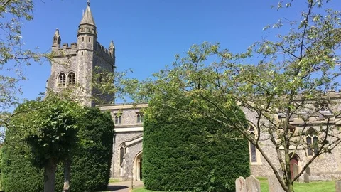 St Marys Church, Amersham, Buckinghamshire, UK Stock Footage
