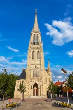 St. Mary's Church (Kosciol Mariacki) in Katowice, Poland Stock Photos