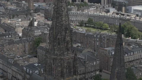 St Marys Episcopal Cathedral Edinburgh Aerial View of Gothic Cathedral Stock Footage 330194162