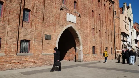 The St. Mary's Gate in the old town. Stock Footage 336597547