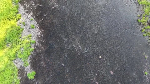 St Marys River Nova Scotia, Summer, Drone Footage Looking Down on River Stock Footage 340526043