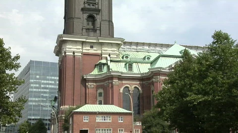 St. Michaelis, Hamburg Stock Footage