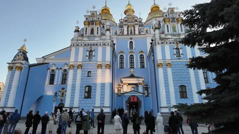 St Michaels Cathedral Easter Blessing Ceremony Tilt Up View Stock Footage 308934626