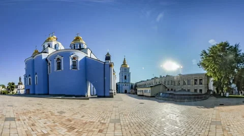 St. Michael's Monastery. Bell Tower. Kiev. Stock Footage 67172373