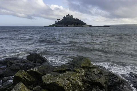 St Michael's Mount off the Coast of Cornwall Stock Photos