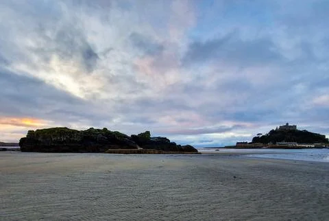 St Michael's Mount in Cornwall the Cornish, February 2023. Stock Photos